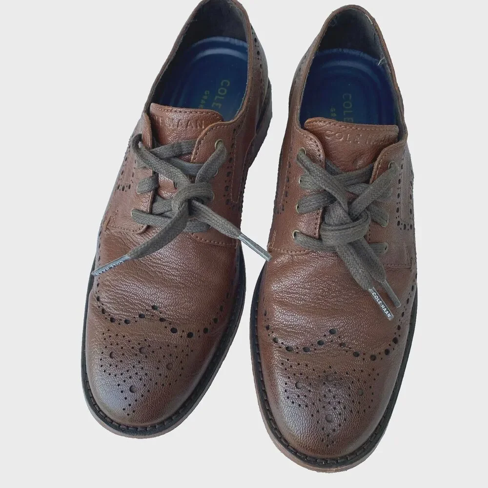 Cole‎ Haan Men's Original Grand 360 Oxford Brown Leather Dress Shoes 7.5